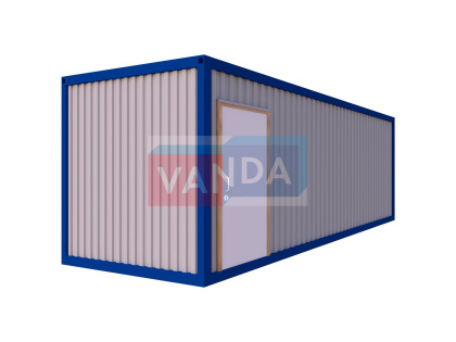Блок контейнер металлический с тамбуром 5,85х2,4 - Вагонка деревянная